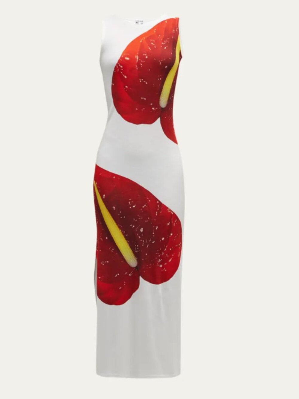 Loewe Anthurium Print Tank Midi Dress Sz XL